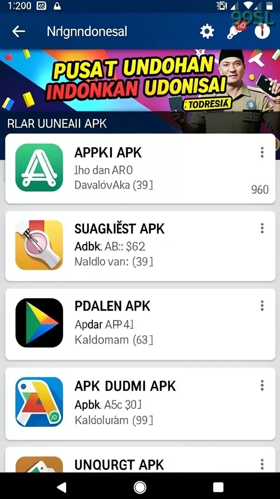 Cuplikan layar Y89 — halaman utama